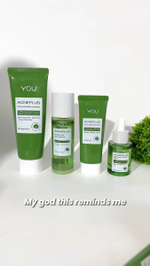 YOU AcnePlus with Niacinamide Centella AHA| Defense Moisturizer | AHA BHA PHA Daily Essence | Toner Kulit | Paket Acne Atasi Jerawat Bruntusan Obat Totol Jerawat Paket Skincare