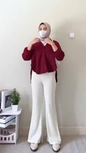 CELANA CUTBRAY KNIT CONDRU WANITA KEKINIAN KEKINIAN - HIGHWAIST PANTS KOREAN STYLE TERBARU 2024