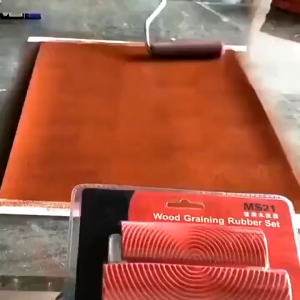 Grace 2PCS Wood Graining Grain Shell Rubber Roller Painting Effects DIY Wall Imitation Decoration Tools