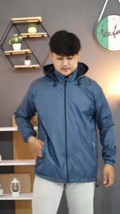 CREDIFOX Jaket Olahraga Parasut Polos - Jaket Running Pria & Wanita