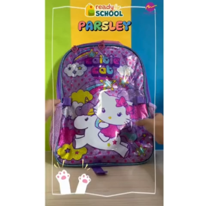 Parsley KidS School Backpack For Girls With Kitty & Unicorn Design