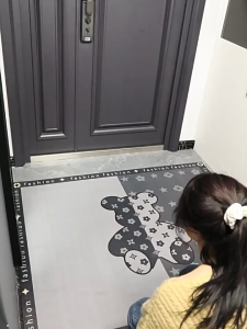 Keset Karpet Lantai Aesthetic Bahan Kulit & Anti Kusut