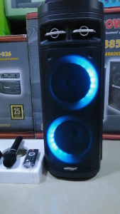 KONZERT kontempo6 PORTABLE PARTY SPEAKERS with single wireless mic.