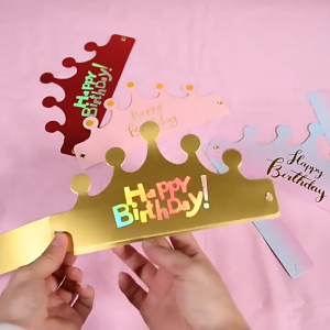Bunda Choice-C790 Topi Anak Ulang Tahun Bahan Kertas Bentuk Mahkota / Crown Happy Birthday Party