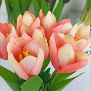 Tanaman Hias Bunga Plastik Tulip Ornamen Dekorasi Cafe Buatan Artificial COD PBP189