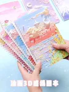A5 oil painting coil school supplies journal notepad aesthetic writing notebook stationary planner