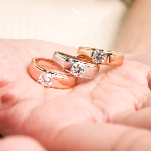Xuping Cincin Kawin Emas Motif Mata 1 Polos 0121010200