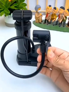 Kuwo Air Pump Portable Tire Inflator Foot For Motorcycle Bike  Car PumpCar Mini Motor With Gauge High Pressure