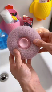 Sucker Shower Ball Body Scrub Massage Ball Japanese SPA Cup Body Massage Sponge Bathroom Accessories