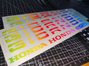 สติ๊กเกอร์ จีออโน่ GIORNO สะท้อนแสง คละสี