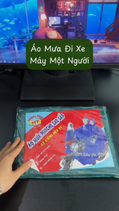 Áo Mưa Đi Xe Máy 1 Người Chất Liệu Ni Hàn 1M6 Áo Mưa Choàng Vải Nhưạ PVC Ni Hàn