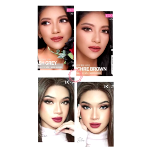 Paket Softlens X2 Kpop Grey Normal dan Minus + Lenscase