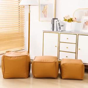 [Ready Stock] Square Bean Bag Stool with 1.5 kg(+/-) FILLING BEAN ! Durable Water Repellent Breathable Fabric