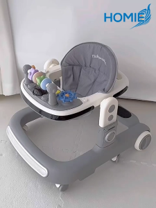 HOMIE Multifunctional Baby Walker Anti O Leg Foldable Adjustable Height /Musical Light/Toy Tray
