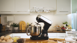Corvan M47 QuietForce: 4.7L Stand Mixer | DC Motor | 6-Speed Control | Planetary Mixing | 3 Attachments Included