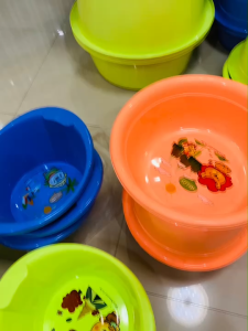 (พร้อมส่ง)) กะละมังพลาสติก มีที่จับ ทรงโมเดิร์น กะละมังอเนกประสงค์ พลาสติกแบบหนา เกรดA สีหวาน No.066