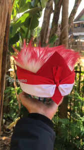 SPECIAL  TIMNAS/ Ikat Kepala Merah putih/ Udeng rambut Pria Suporter Bola/ udeng merah putih variasi