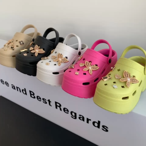 (ของมาแล้วค่ะทุกสี/ไซส์) E8899 รองเท้าหัวโต รองเท้าผู้หญิงแฟชั่น ส้นสูง หนา 7 ซม พื้นนิ่ม ใส่สบาย พร้อมตัวติด EVA LINK-5