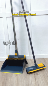 [BUY1 GET2] Angola Set Sapu Pengki Lantai dan Sikat Dorong / Sikat Kamar Mandi / Sikat Toilet / Alat Kebersihan Lantai Kamar Mandi