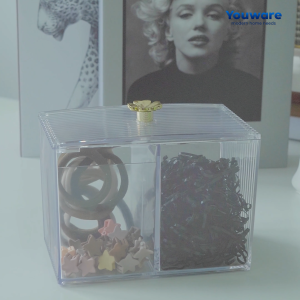 Box Acrylic Akrilik  Box Wadah Kecil  Kotak Transparan  Organizer  Tempat Penyimpanan kapas cutton bud beauty blender Kuas Brush Alat Makeup Riasan Kosmetik - Youware - CLAIRE