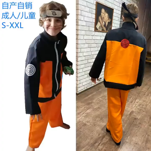 Japanese Anime Outfit Suits Narutos Costumes Jackets Pants set with bandages for Adult Halloween Carnival Cosplay Party Costume