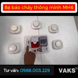 Bộ báo cháy không dây thông minh - MH6- tích hợp 2 đầu báo khói