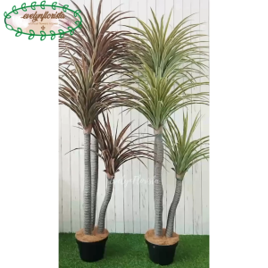Pohon Artificial Pohon Hias Pandan Bali X3 T180 Variasi Warna Coklat & Hijau Latex Pot Dasar Hitam Plastik Dekorasi Rumah Aesthetic