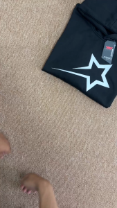 Hoodie Boxy Stolen Moon Starbor Skena Fleece Tebal Hitam