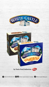 Bánh quy bơ hộp giấy White Castle nhập khẩu Malaysia 125g White Castle Butter Cookies