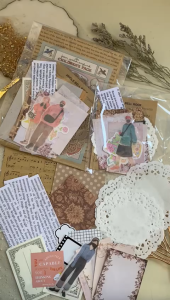 TERMURAH! journal kit vintage stiker journaling deco diari buku catatan sticker