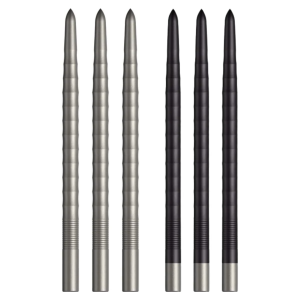 MISSION Dart Point - 32/36/40mm Black/Silver Ripple Dart Needle Replacement Steel Darts Point 3Pcs/Pack