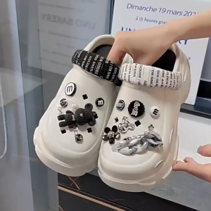 FENTINA Sandal Kodok Wanita Sandal Baim Sandal Wanita Kekinian Wedges Sandal Jelly Baim Wedges