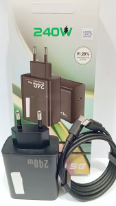 Charger OPP FIND N3 5G 240W Full Black Cable Type C To Type C Support Fast Charging