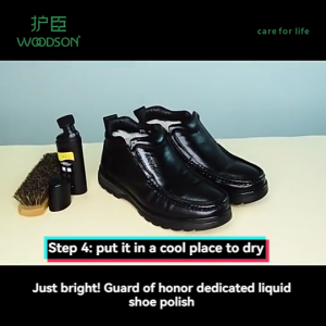 Woodson Liquid Shoe Polish Instant Glossy Leather Maintenance And Cleaning Black Colorless Brown