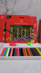 Faber Castell Crayon 12 / 24 Warna Crayon Erasable Krayon Bisa Di Hapus Faber Castell 12 Colour Krayon 24 Color Faber Castel Crayon Feber Castel Alat Mewarnai