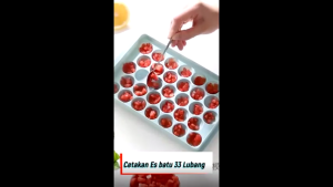 TUKUO Cetakan Es Batu Bulat 33 Round Ice Cube Tray - Cetakan Es Batu Cetakan Jelly Puding 33 Lubang