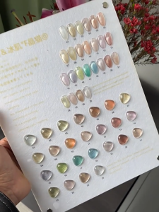สีทาเล็บเจล สีลูกแก้ว Ah Lin เซ็ต 25 สี โทนคุณหนู แถมชาร์ทสีสวยๆ