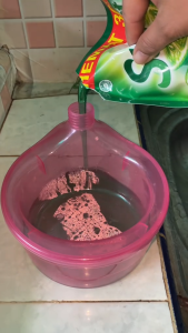 Tempat Sabun Cair Cuci Piring + Spons Cuci Piring (2in1)
