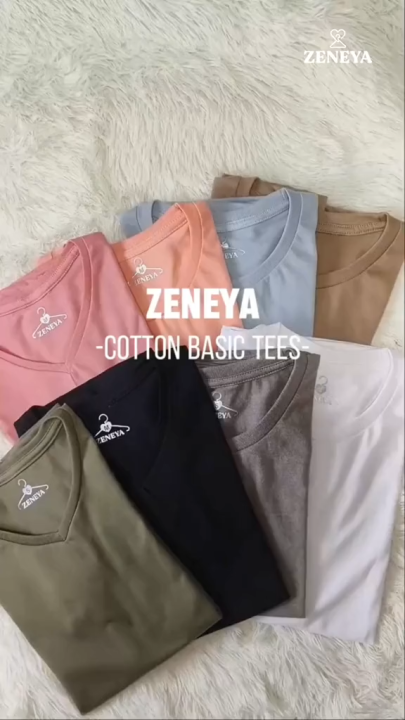 Zeneya Tees Shirt Tshirt Collection For Women basic classic plain