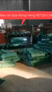 Bao tải dứa xanh to sợi nhựa dai kích thước lớn 90x120cm
