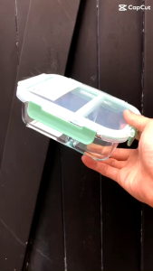 [HCM]Hộp Thủy Tinh 2 Ngăn Lock&Lock Glass Food Container Llg456 600ml Llg457 860ml