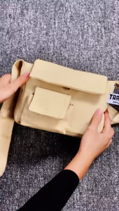 Trapicis - Tas Selempang & Bahu Wanita Mini Tas Bahu Slingbag Kanvas Polos