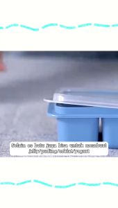 Cetakan Es Batu 6 Kotak Dengan Penutup Ice Cube Mold Alat Cetakan Es Puding Jelly Coklat SH S27