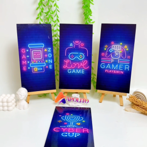 HIASAN DINDING QUOTES BIRU NEON STYLE GAMING SET ISI 4 DAN ECER (15X30) AESTHETIC KAMAR DEKORASI RUMAH WALL DECOR AESTHETIC DECOR KAMAR BLUE NEON