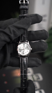 Jam Tangan Wanita Casio General LTP-V001L-7B Quartz Watch Silver Dial Black Leather Strap