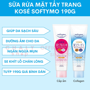 Sữa rửa mặt tẩy trang Kose Softymo Cleansing Wash 190g Nhật Bản