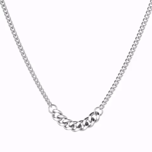 Kalung Salip Pria wanita Titanium Model Hip Hop Anti Karat