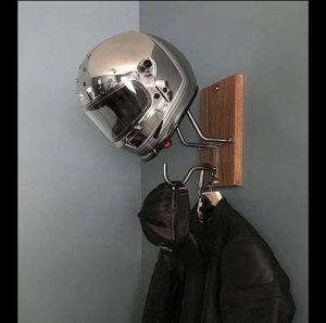 ที่แขวนหมวกกันน็อคติดผนัง เหล็กหนา 8มิล แข็งแรง แขวนเสื้อแจ็กเก็ต ติดผนัง ชั้นวางหมวก ตะขอแขวน