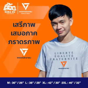 เสื้อ " เสรีภาพ เสมอภาค ภราดรภาพ " (ราคาตัวละ) By : Suea Ku