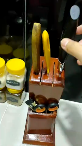 tempat pisau tempat gunting berbahan kayu Rak Pisau Dapur Tempat Pisau Dapur Standing Kayu